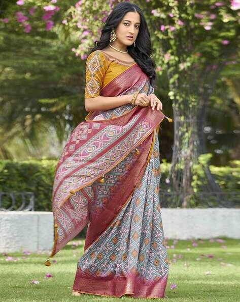 Engagement Bandhani Sarees online shopping | Page 49