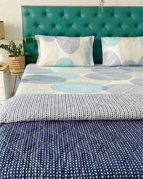 urban space Printed Double Bedsheet & Comforter Set with Pillow Covers-picture-42