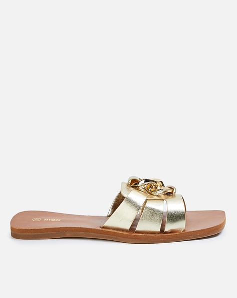 Sage Cream Gold Chain Sandals – Pretty Unique