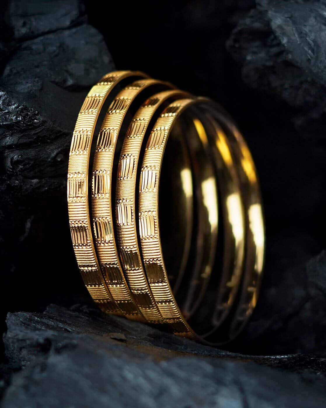 Set of Gold-Plated Bangles