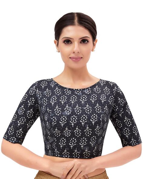 Studio Shringaar Printed Back-Open Blouse