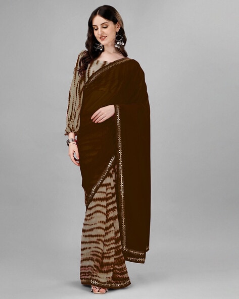 Black Winegarden Tissue Saree – Studio East6