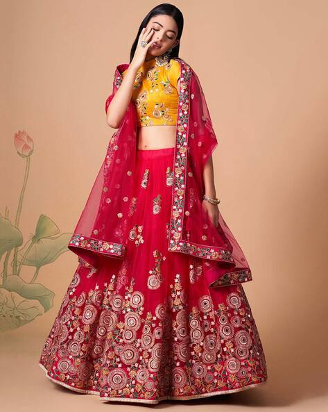 Buy Pink Lehenga Choli Sets for Women by KEDAR FAB Online