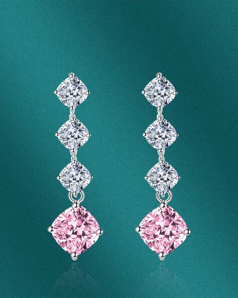 Pink diamond on sale earrings tiffany