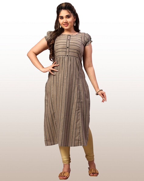 Buy Brownish Grey Kurtas & Kurtis for Women by CEE 18 Online