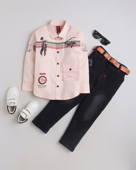 Buy Pink Black Sets for Boys by FOURFOLDS Online