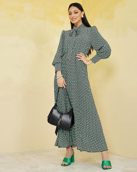 Striped Long Blouses Turn-down Collar Long Sleeve Button Office Split A-line  Maxi Dress – TD Mercado