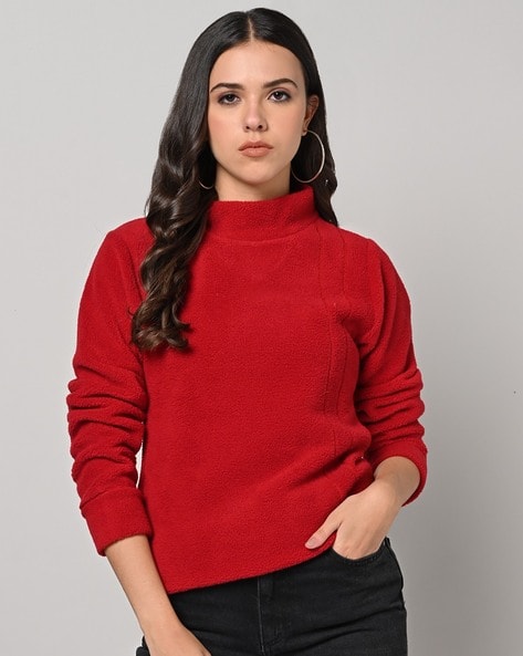 High neck store sweatshirt women's