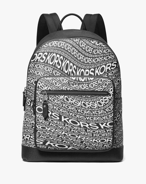 Michael kors black and white backpack best sale