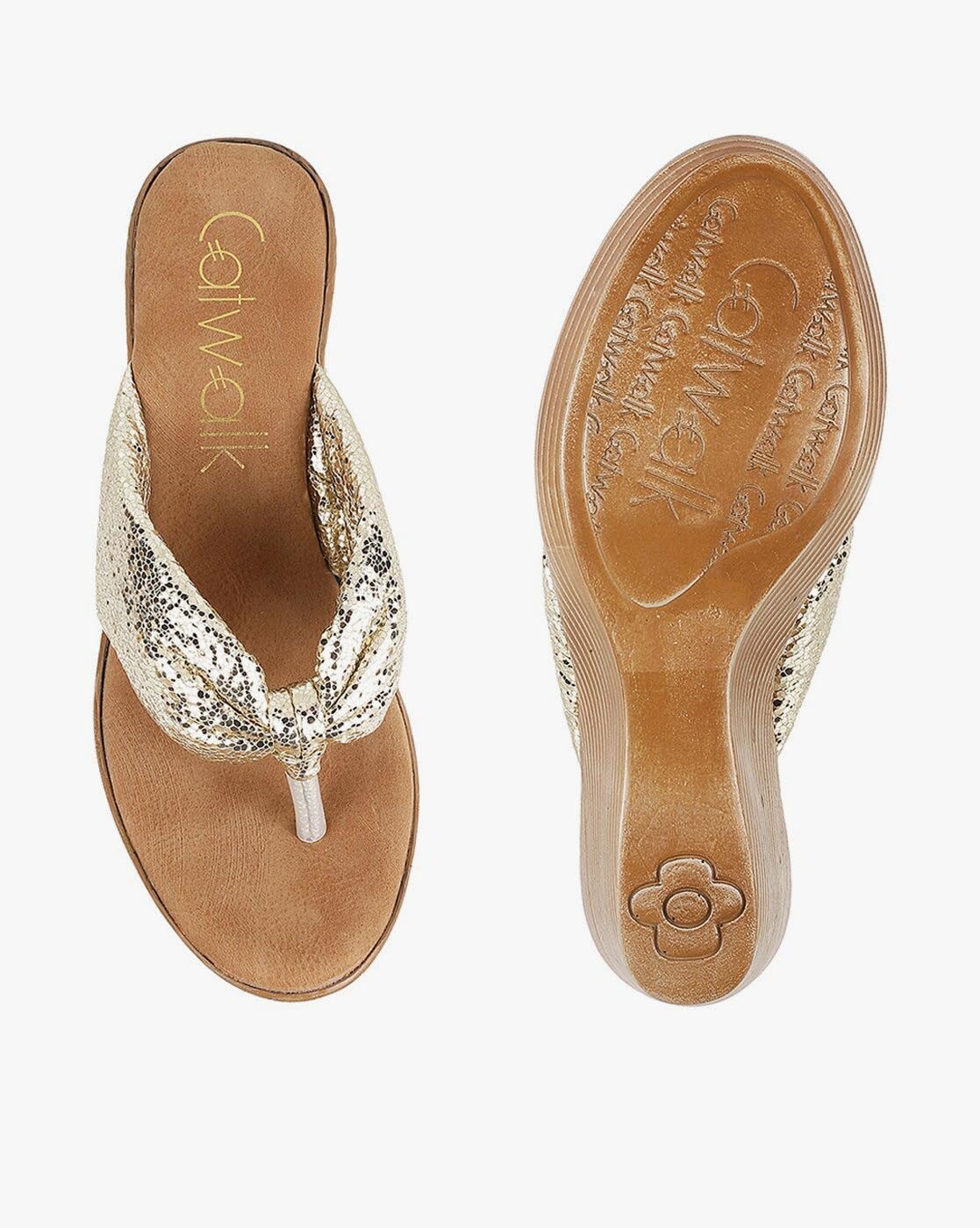 Gold sparkly flip discount flops