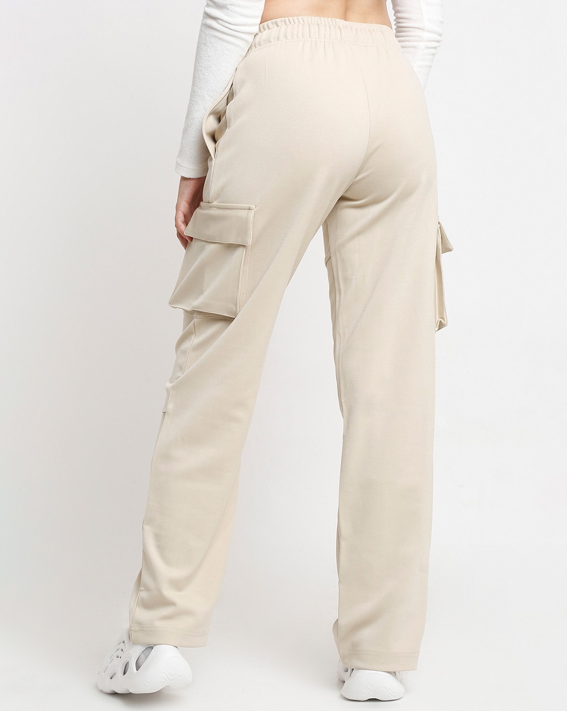 $410 Vince Women Beige Straight Leg High Rise Linen Cargo Cropped Pants  Size 0