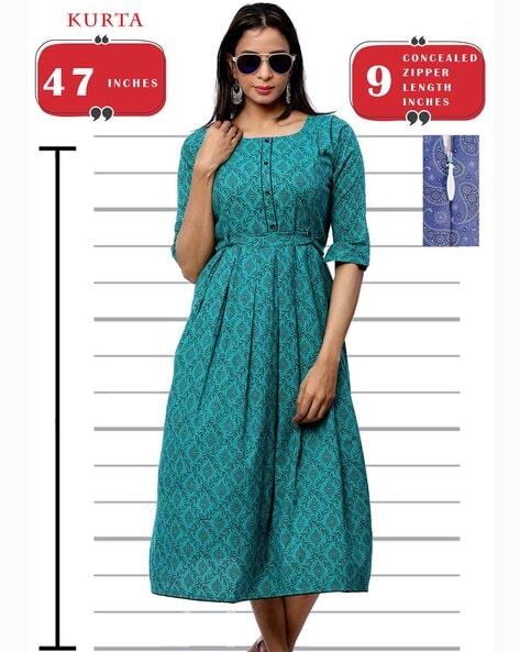 CEE 18 Women Fit and Flare Blue Dress - Buy CEE 18 Women Fit and