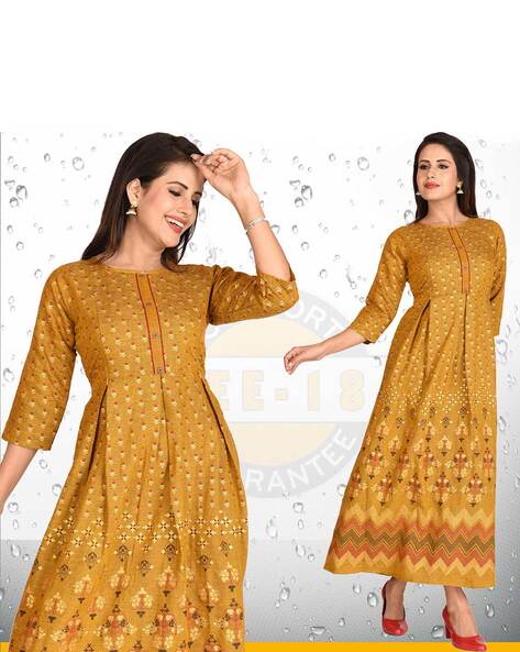 Buy Mustard Kurtas & Kurtis for Women by CEE 18 Online