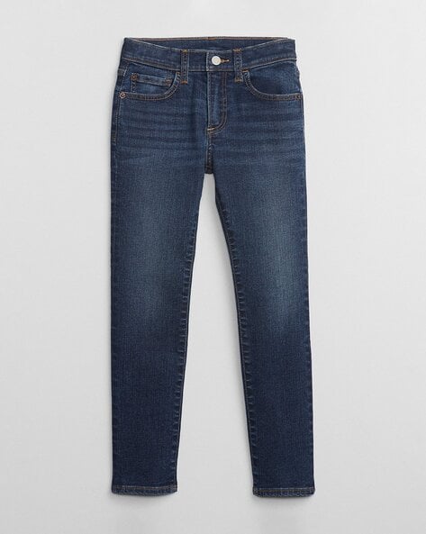 Boys Skinny Fit Stretchable Jeans with Mid- Wash