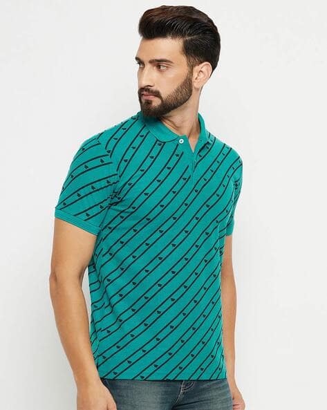 Printed Slim Fit Polo T-Shirt