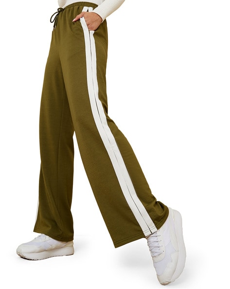 ROTATE logo-tape Straight Trousers - Farfetch