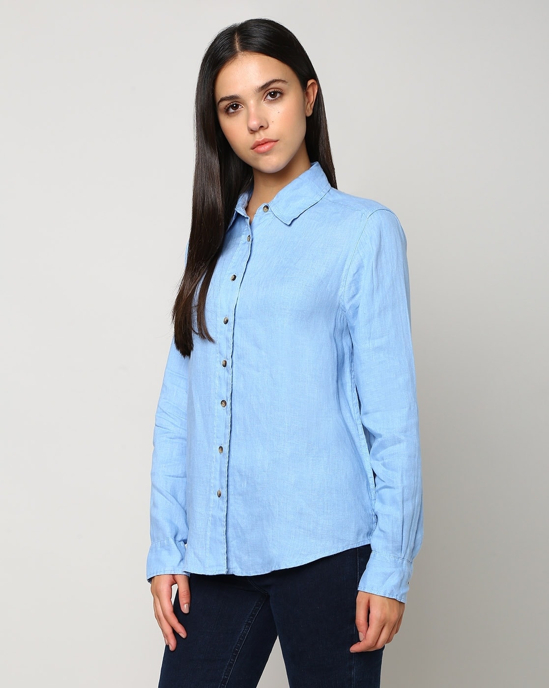 womens sky blue shirt