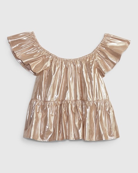 Gap Kids Round-Neck Peplum Top