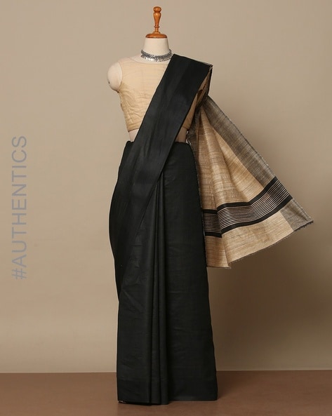 Buy Fabindia Woven Bollywood Tussar Silk Brown Sarees Online @ Best Price  In India | Flipkart.com