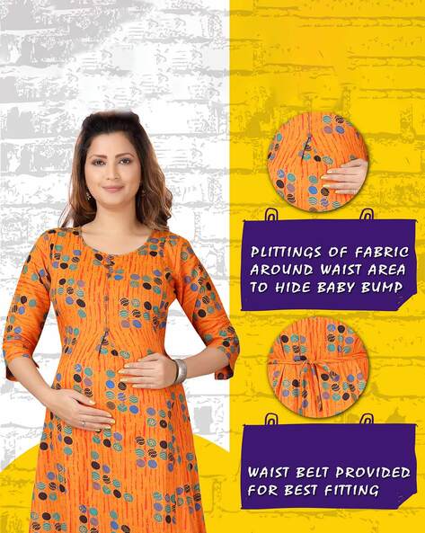 Feeding kurtis for women, Meternity dress, Fabric Rayon, Cyan Color Kurti -  Easy Shopping India