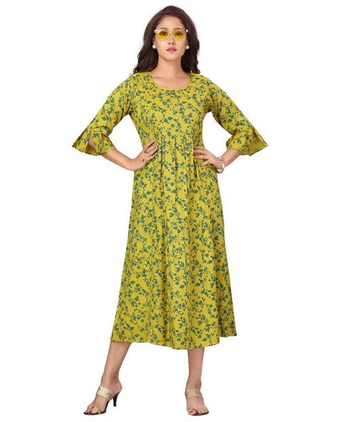 Buy Yellow Kurtas & Kurtis for Women by CEE 18 Online