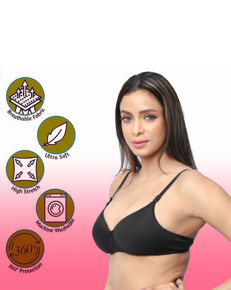 Pack of 3 Non Wired T-shirt Bra