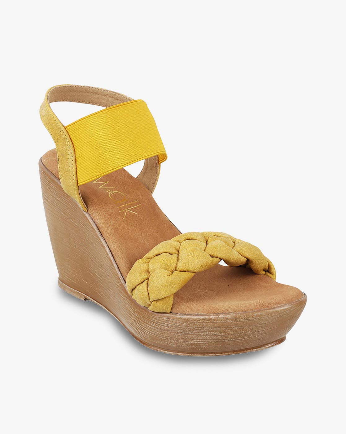 Mustard 2024 wedge sandals