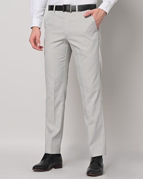 Buy Men Black Solid Slim Fit Formal Trousers Online - 701921 | Peter England