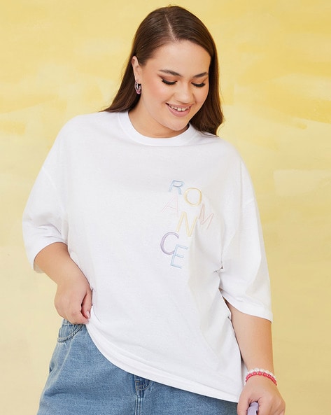 Plus Size White Oversized T-Shirt