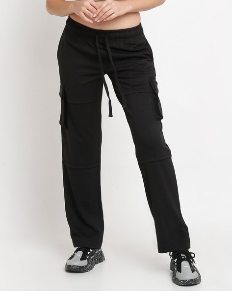 Women's Pant Womens High Waisted Cargo Pants Pockets Loose Combat Twill  Trousers Girls Black XXL - Walmart.com