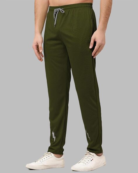 Alcis Women Olive Green Solid Slim Fit Track Pants ECWPASS2104316-XS
