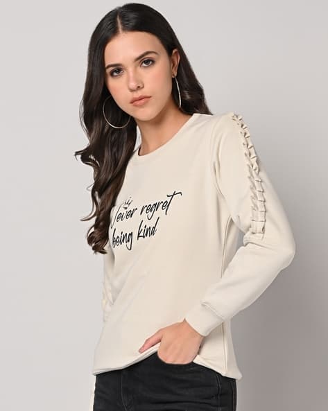 Buy Beige Sweatshirt Hoodies for Women by DUKE WOMEN'S Online
