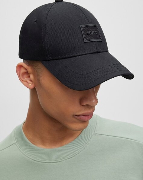 Hugo Black Cotton Twill Cap