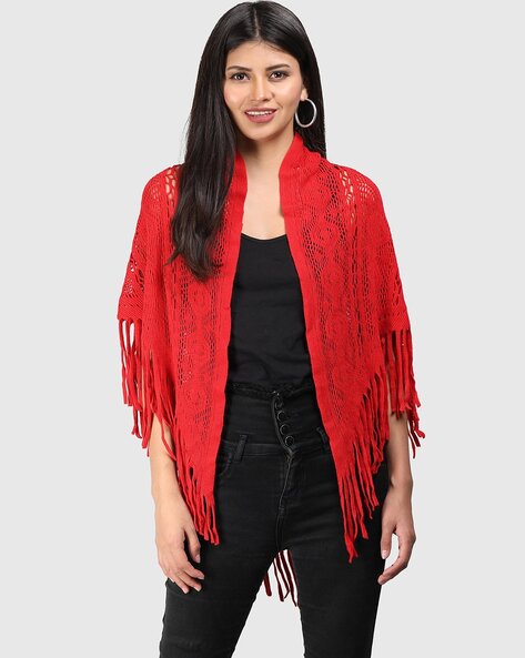 Knitted Scarf with Tassels Price in India