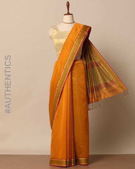 Buy Yellow Sarees for Women by Indie Picks Online | Ajio.com