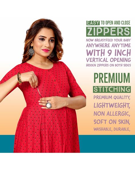 MORPH maternity Women A-line Red Dress - Buy MORPH maternity Women A-line  Red Dress Online at Best Prices in India