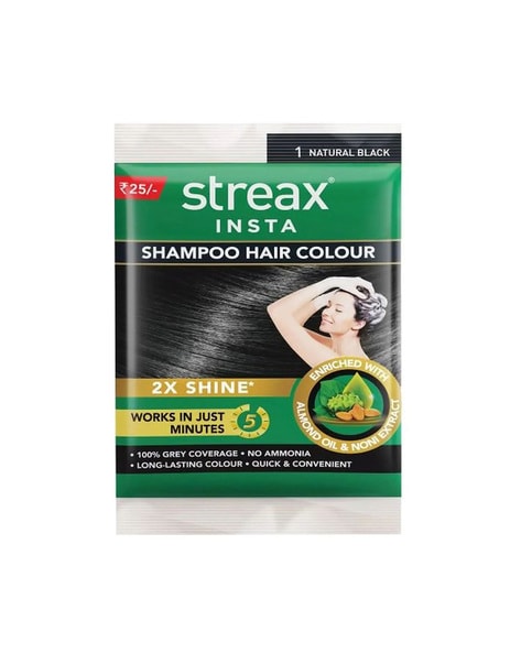 Insta Shampoo Hair Colour - 1 Natural Black
