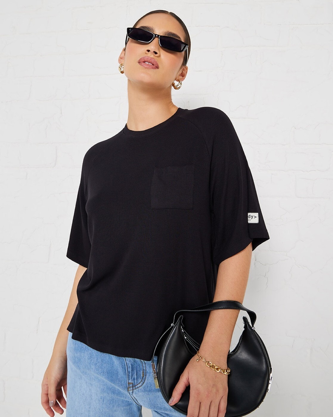 Buy Black Tshirts for Women by Styli Online