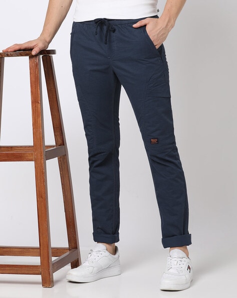 Checked Slim Fit Cargo Pants