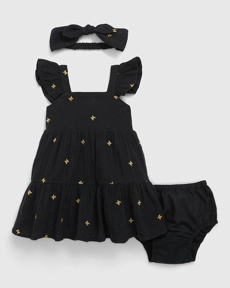 Black Net Stylish Look Birthday Wear Baby Frock Catalog