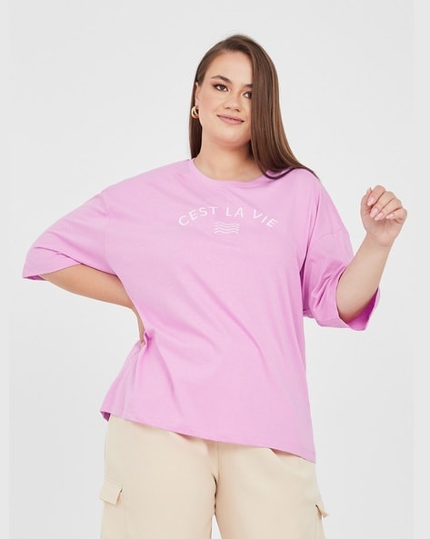 Pink longline 2025 t shirt