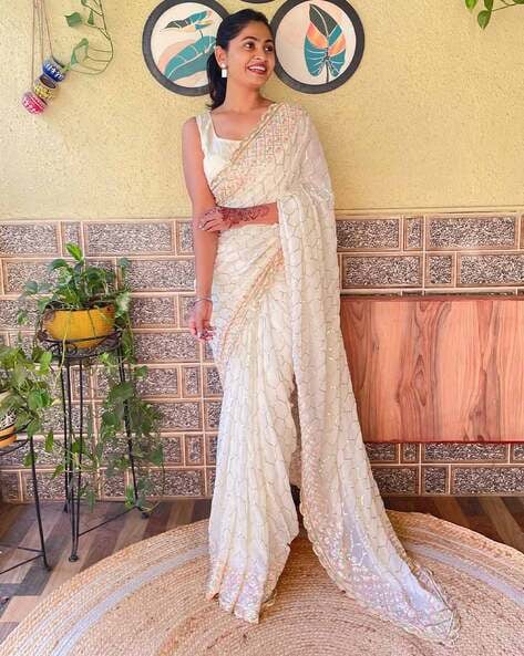 Buy Stylish Fancy Designer Georgette Saree With Blouse Piece For Women  Online In India At Discounted Prices