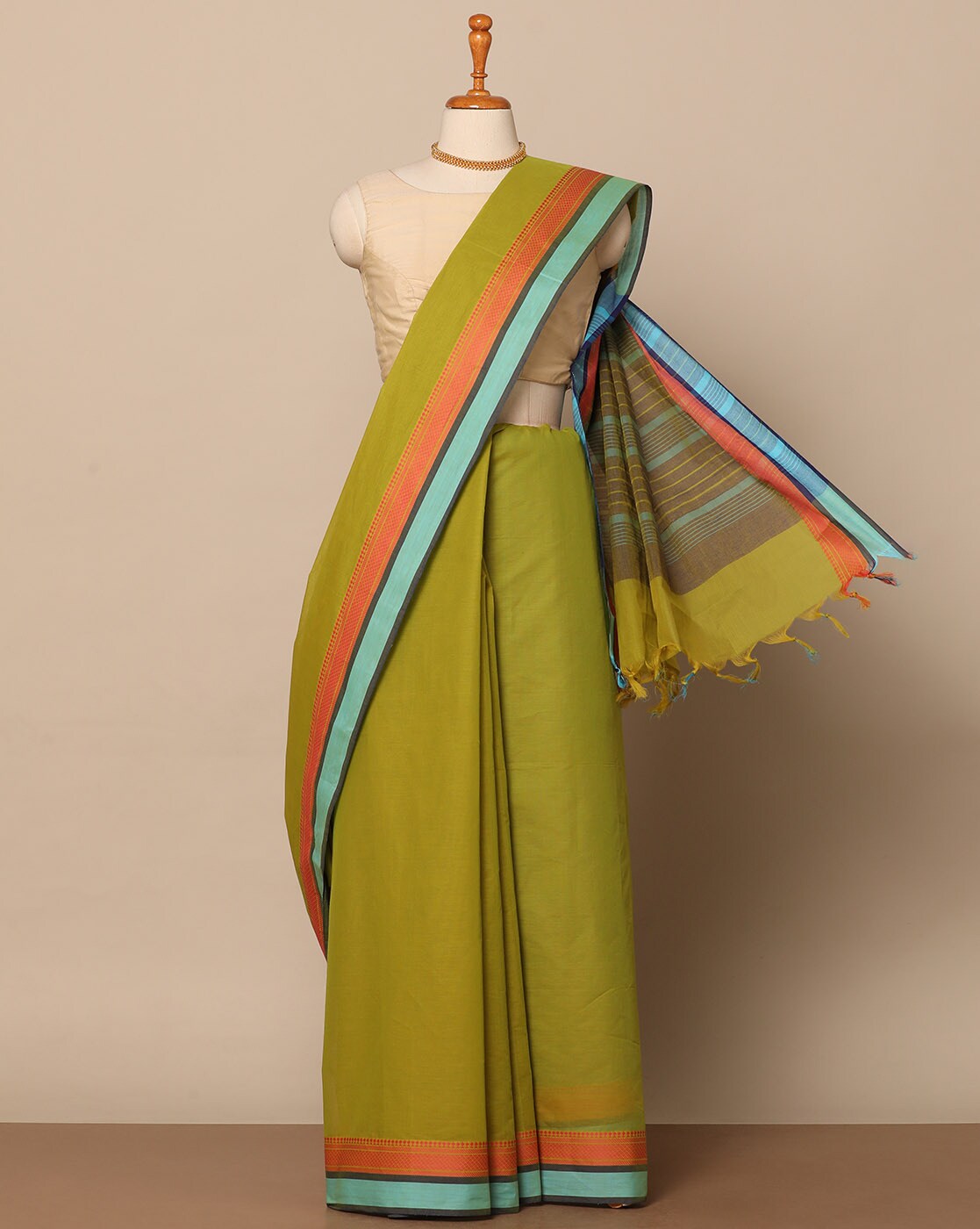 Casual Wear PLAIN COTTON SAREE, 6.3 M (with Blouse Piece) at Rs 455/piece  in Nagari