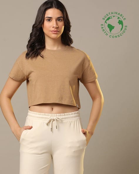 Crew-Neck Crop T-Shirt