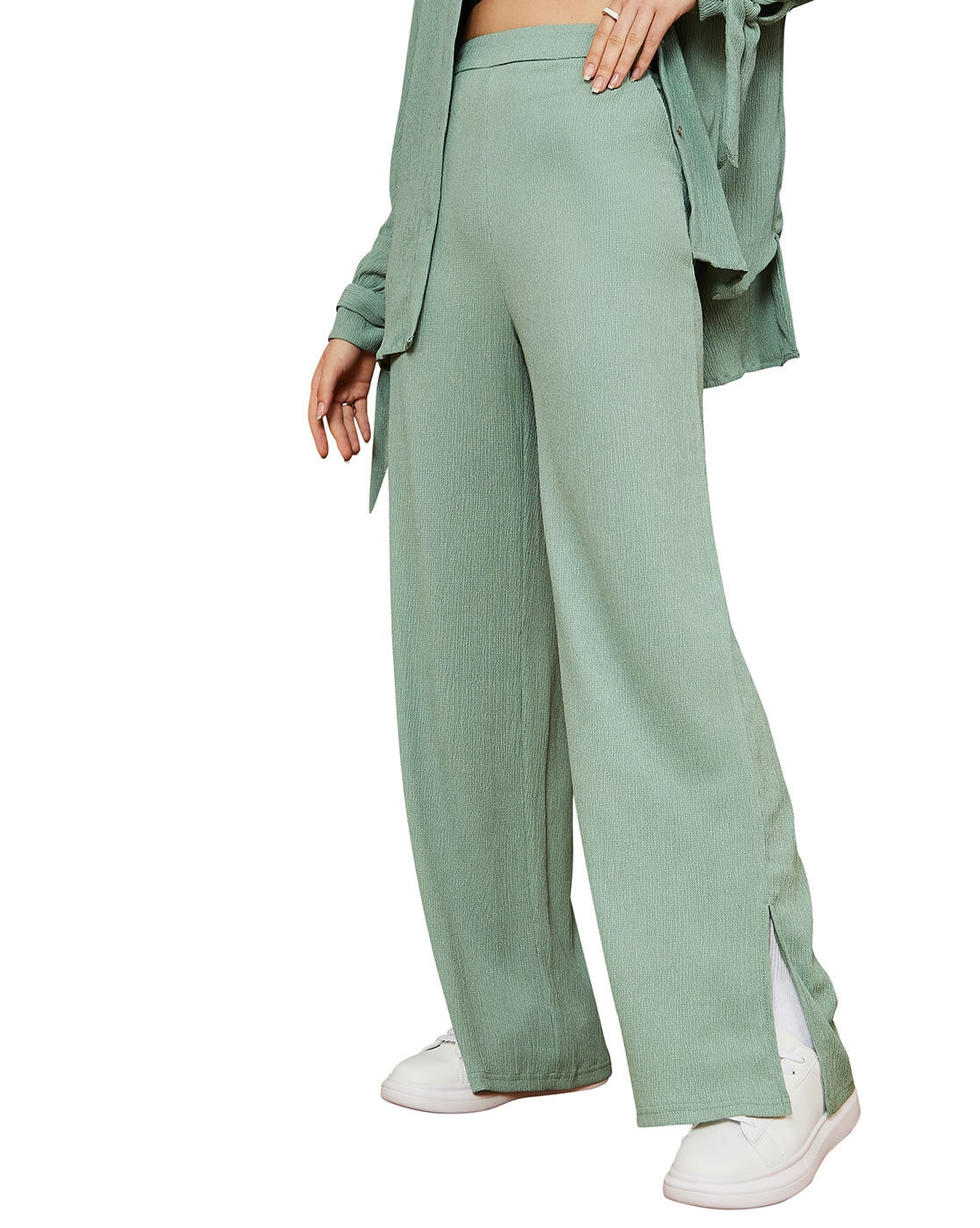 Buy Green Trousers & Pants for Women by Styli Online