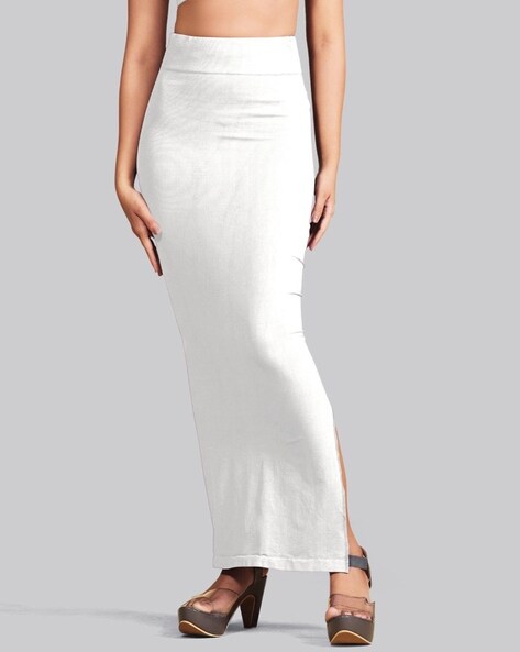 Buy Dermawear Body Sculpting Slit Saree Shapewear - White at Rs.899 online