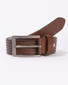 network Leather Belt with Pin-Buckle Closure-picture-29