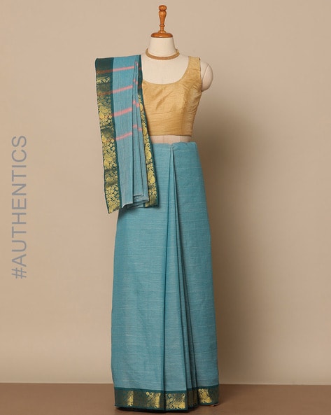 Buy Sea Green Sarees for Women by Indie Picks Online | Ajio.com