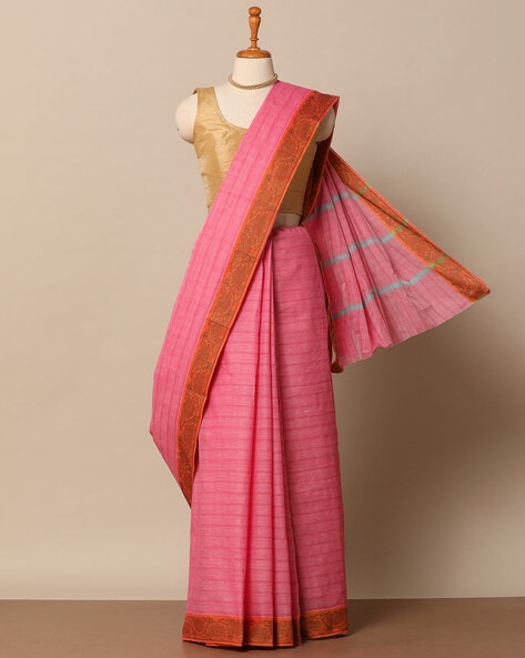 Buy Pink Sarees for Women by Indie Picks Online | Ajio.com