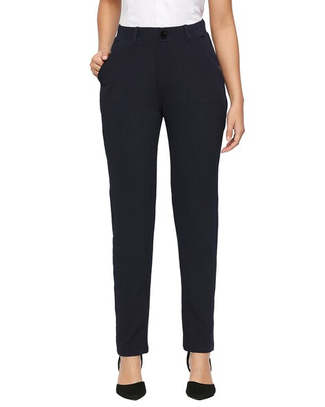 Buy Black Trousers & Pants for Women by SMARTY PANTS Online